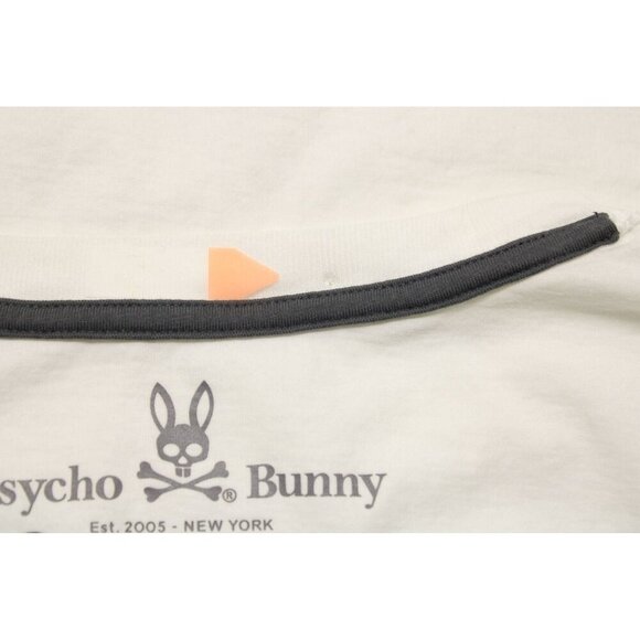 Psycho Bunny Men's Cooper Split Bunny Logo White, Sz 2 XXS - Picture 8 of 10